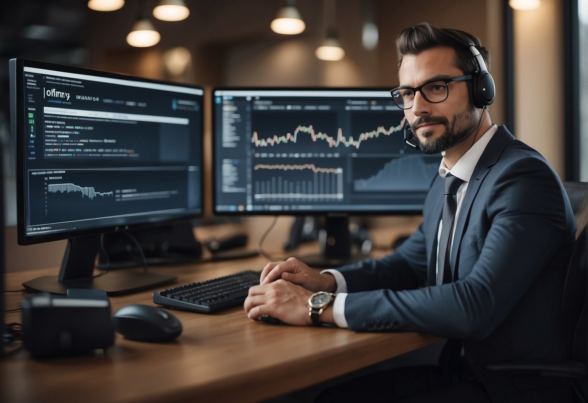 A customer support representative at Almerys is providing assistance with electronic signature, showcasing trust and reliability