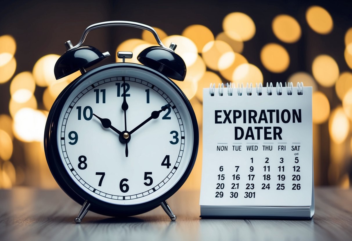 Une horloge montrant le passage du temps avec un calendrier indiquant la date d'expiration d'une offre de marché public