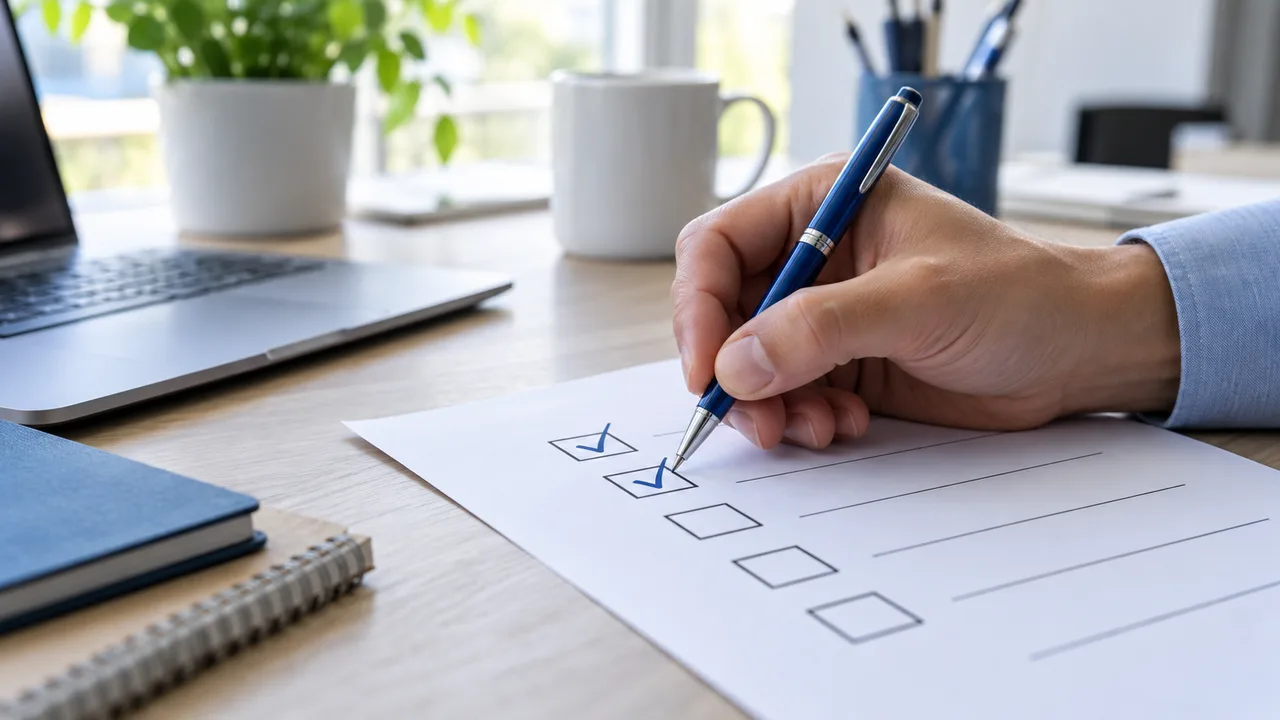 Liste de vérification et documents de travail