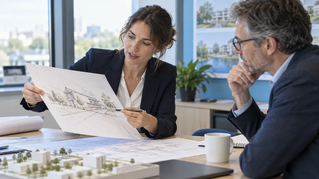 Documents et travaux de conception sur un bureau