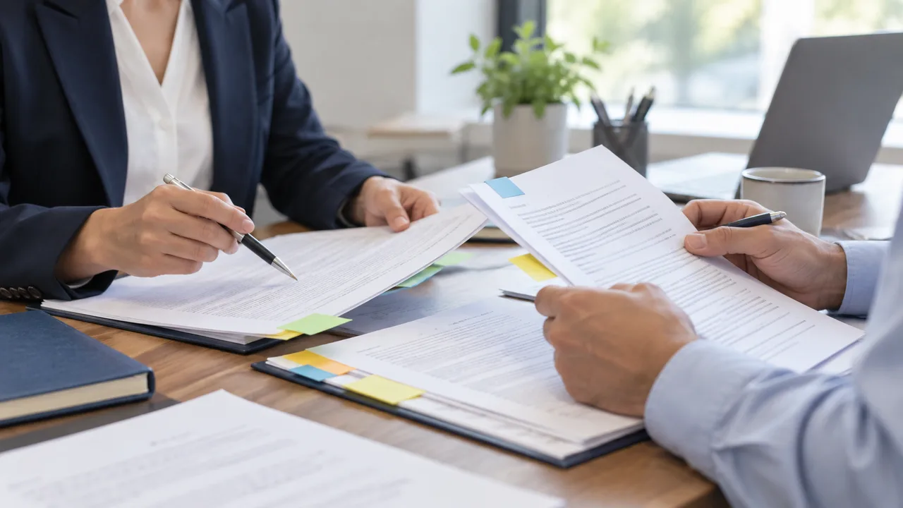 Lecture de clauses dans un document contractuel
