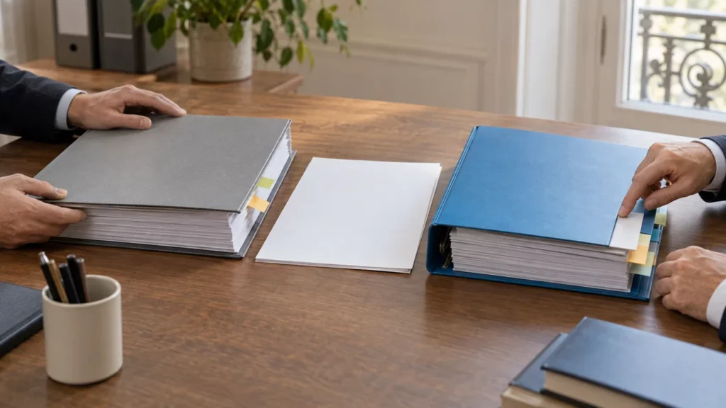 Comparaison du contrat initial et de sa version modifiée