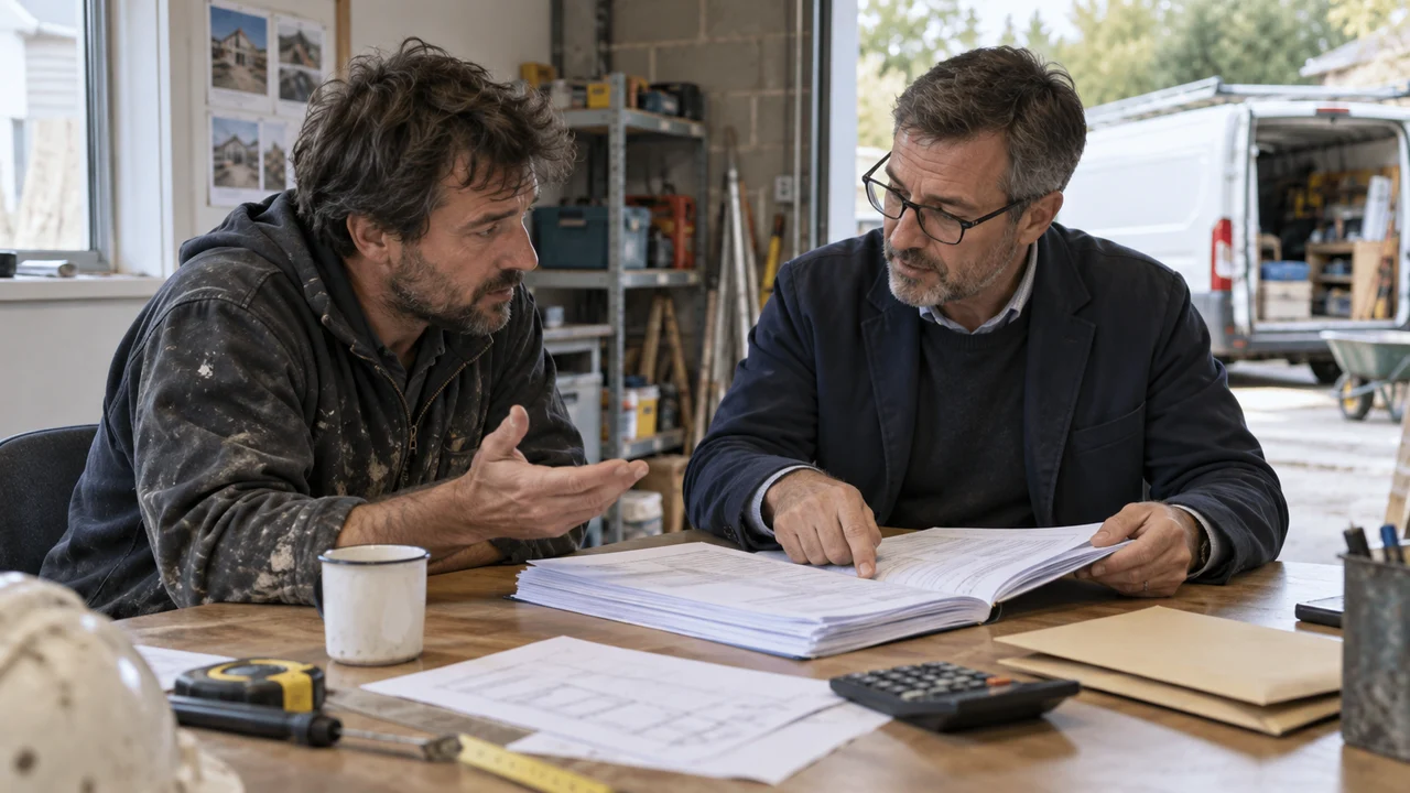 Conseiller répondant aux questions sur le prix d'un appel d'offres