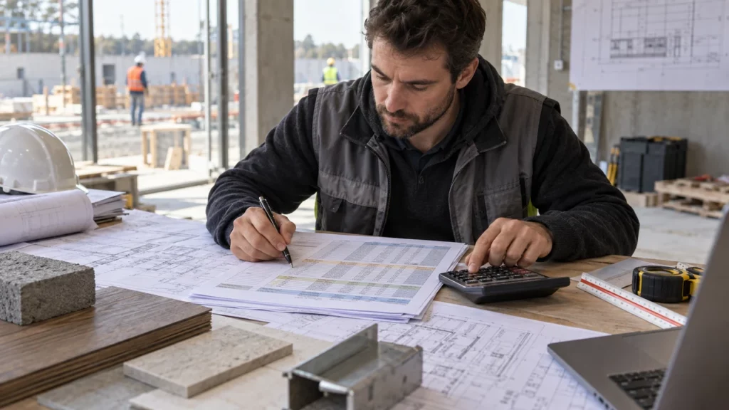 Estimateur complétant une décomposition du prix global et forfaitaire