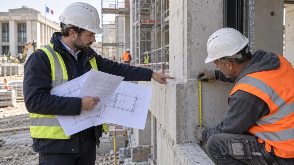 Application du CCAG MOE pendant un contrôle de chantier