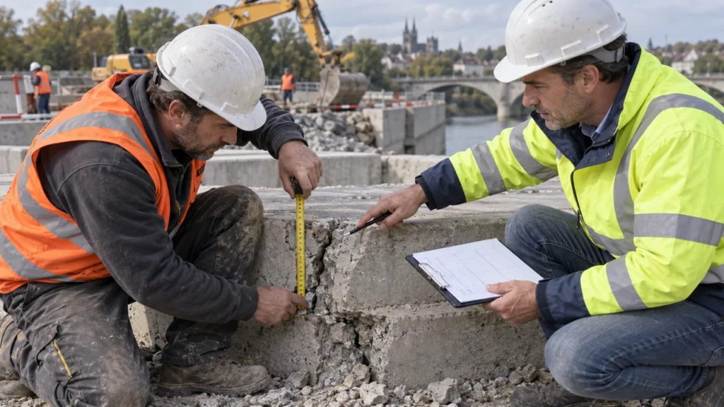 Constat contradictoire réalisé sur un chantier public