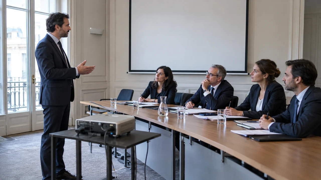 Soutenance d’un appel d’offres devant un jury