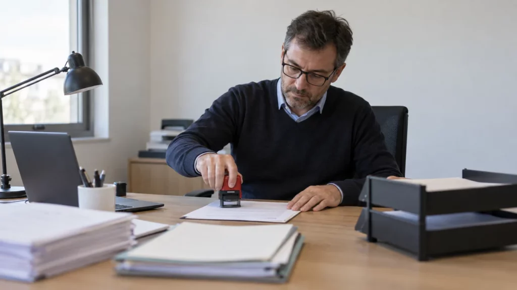 Agent public contrôlant un titre exécutoire avant transmission