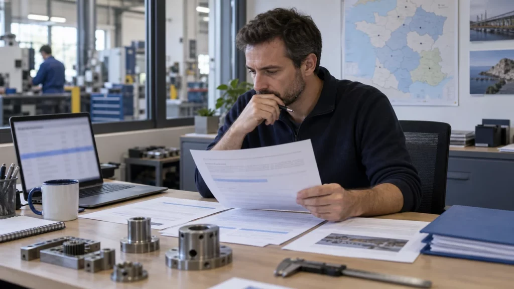 Dirigeant de PME sélectionnant des appels d’offres pertinents
