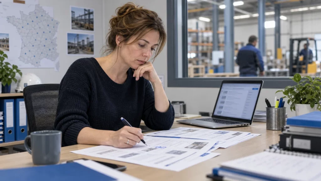 Responsable commercial détectant des marchés publics avec Vecteur Plus