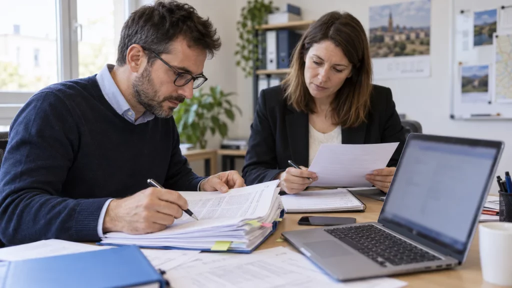 Équipe utilisant Tengo pour analyser un dossier de marché public