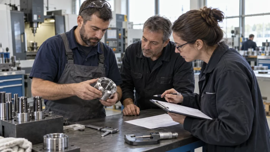 Contrôle qualité ISO 9001 d’une pièce industrielle