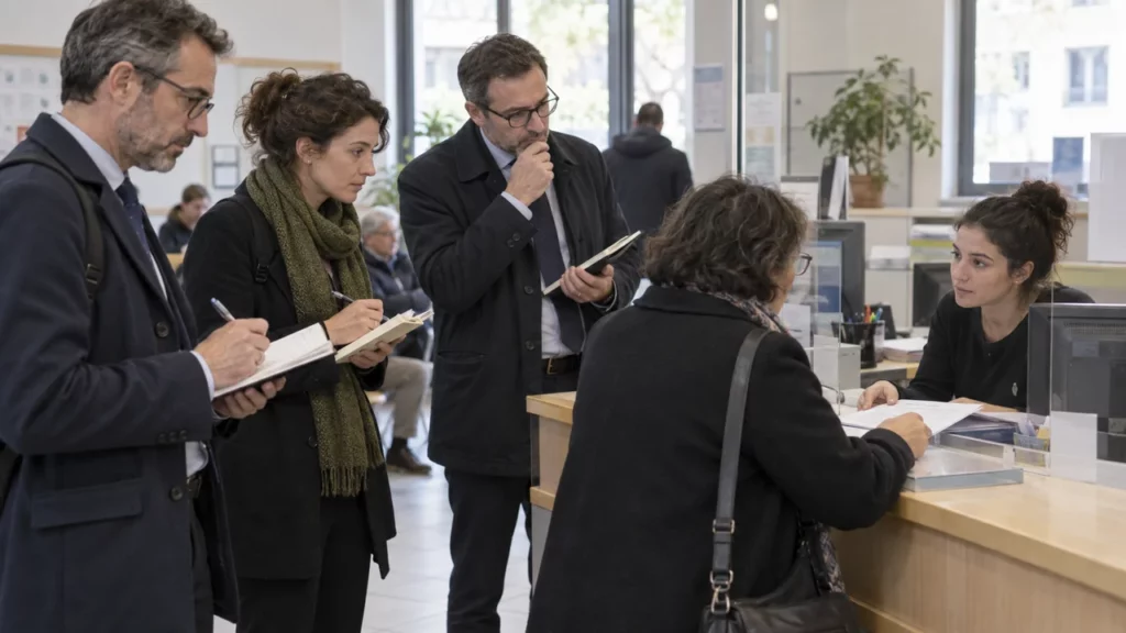 Agents observant un parcours usager pour transformer un service public