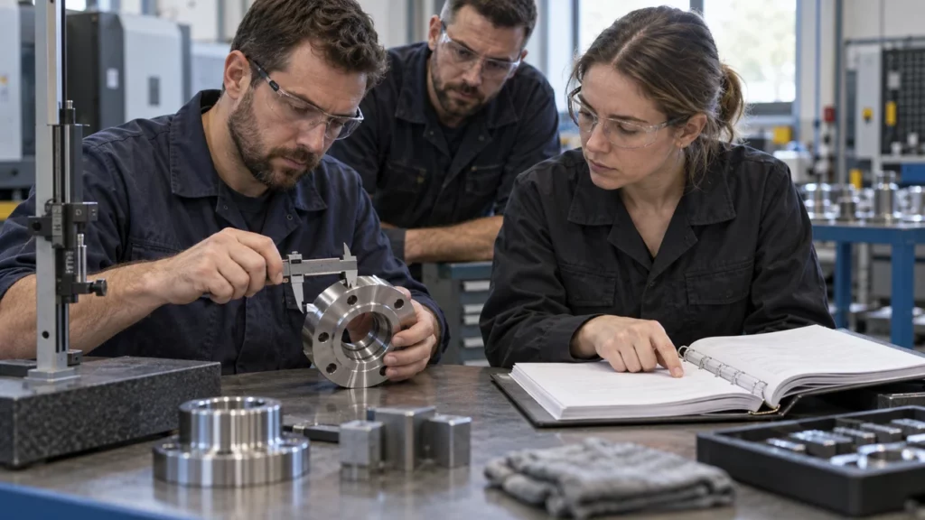 Contrôle industriel d’une pièce selon des normes internationales