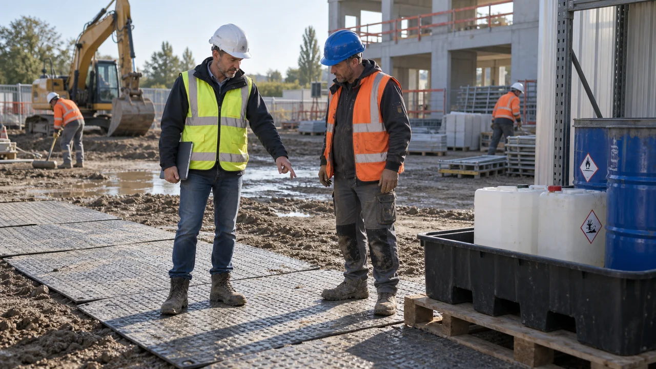 Contrôle des mesures du plan assurance environnement sur un chantier