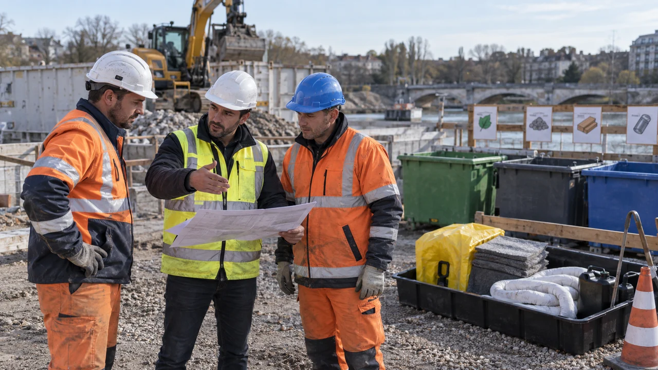 Organisation environnementale définie par la SOPAE sur un chantier