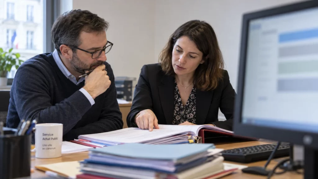 Agents publics utilisant un logiciel de gestion des achats