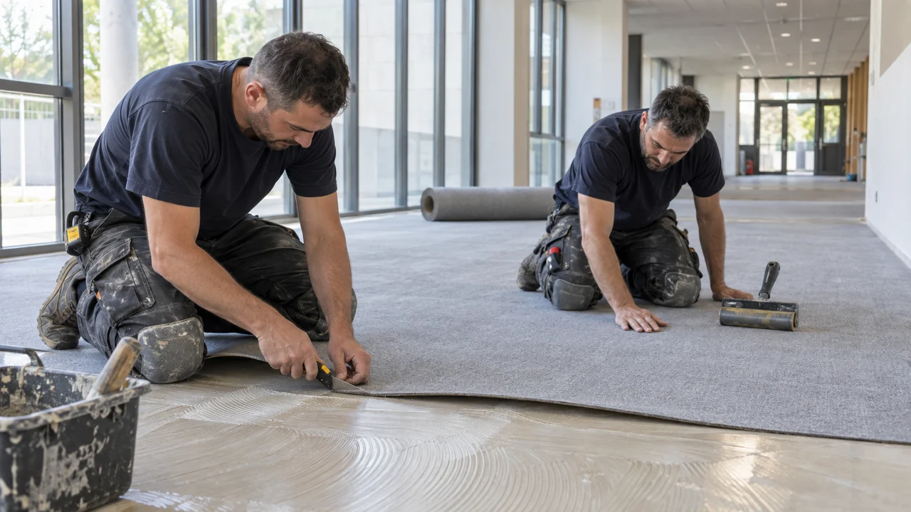 Pose de revêtements textiles synthétiques relevant du BT11