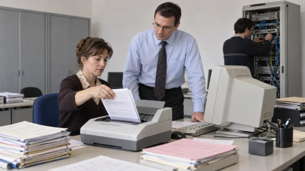 Numérisation de documents dans une administration des années 2000