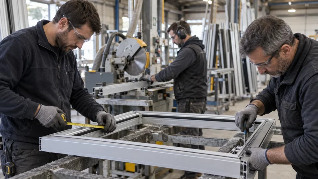 Fabrication et contrôle d’une fenêtre en aluminium