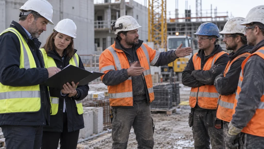 Vérification des effectifs et du taux d’encadrement sur un chantier