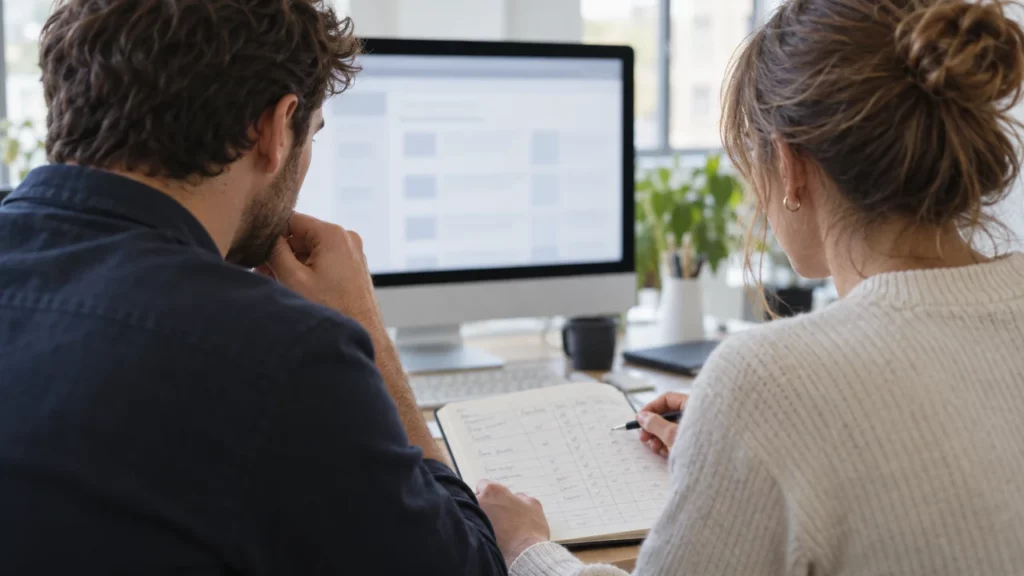 Équipe de startup recherchant des appels d’offres adaptés à son activité
