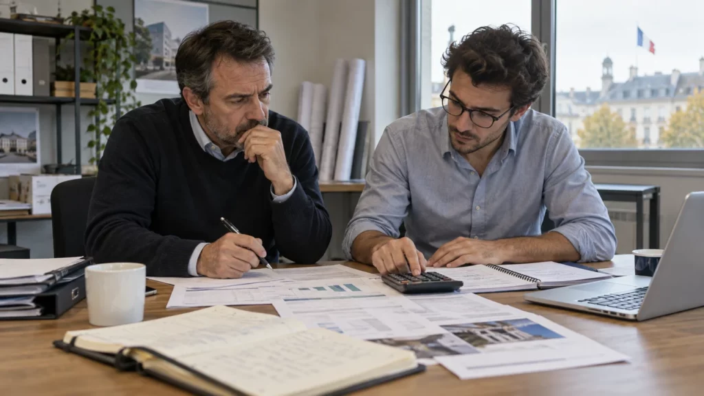 Dirigeants évaluant la rentabilité d’une réponse à un marché public