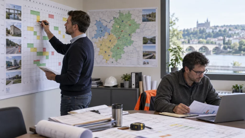 Responsables anticipant le calendrier des futurs achats publics