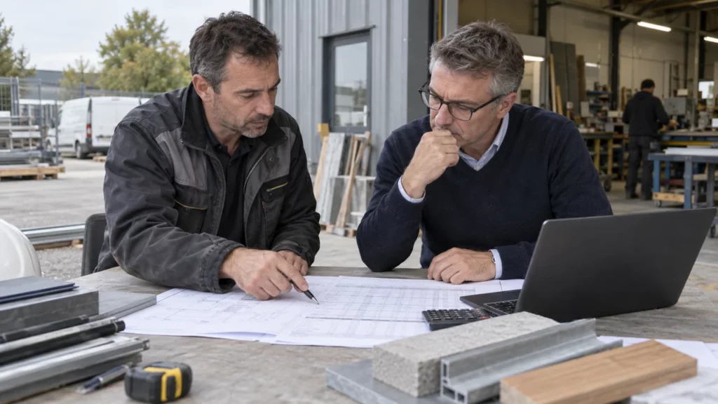 Dirigeants justifiant la décomposition des coûts d’une offre