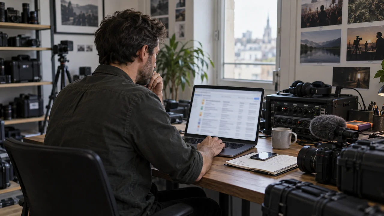 Professionnel de l’audiovisuel recherchant des appels d’offres pertinents