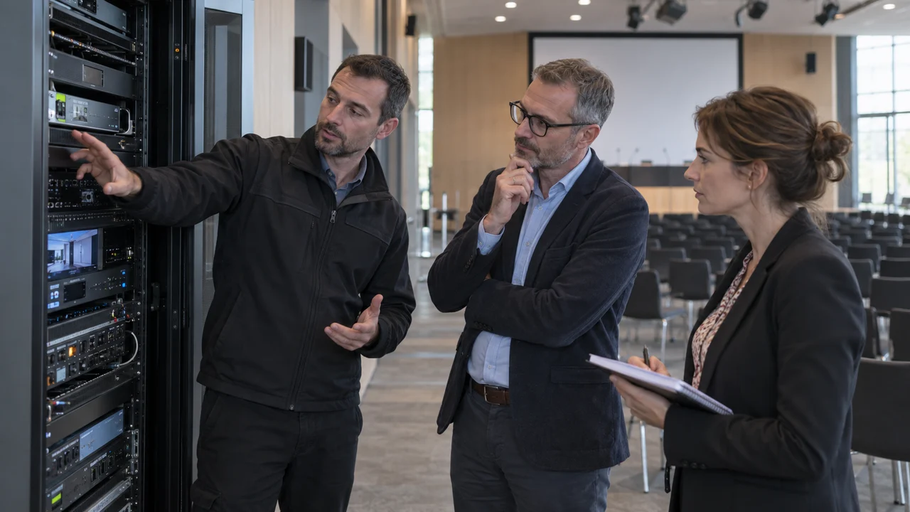 Visite technique entre fournisseur audiovisuel et acheteurs publics