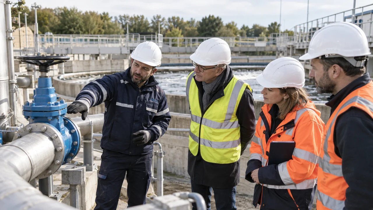 Visite d'une station de traitement réalisée en partenariat public-privé