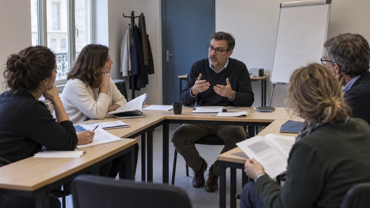 Formateur répondant aux questions d’organismes de formation