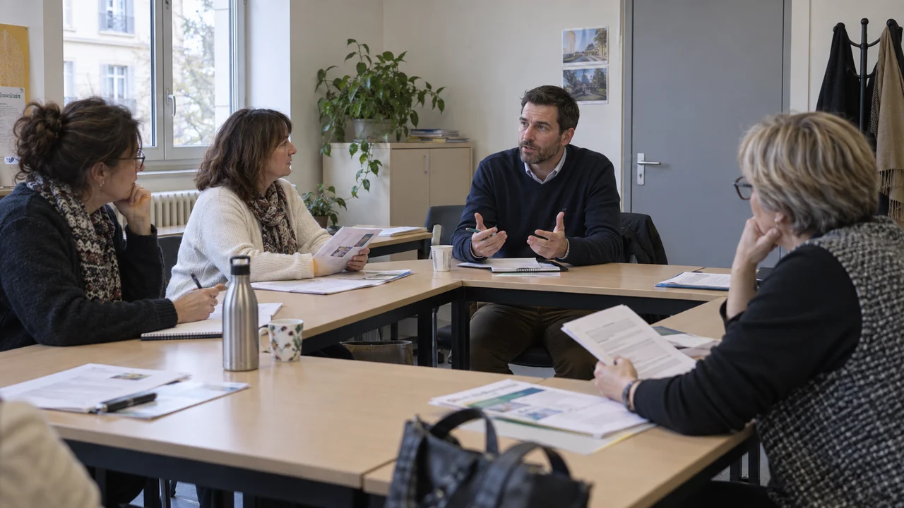Conseiller répondant aux questions sur les bilans de compétences