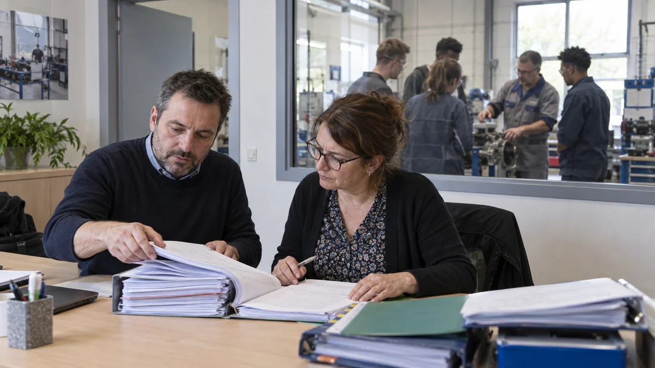 Direction d’un organisme de formation préparant une réponse à un marché public