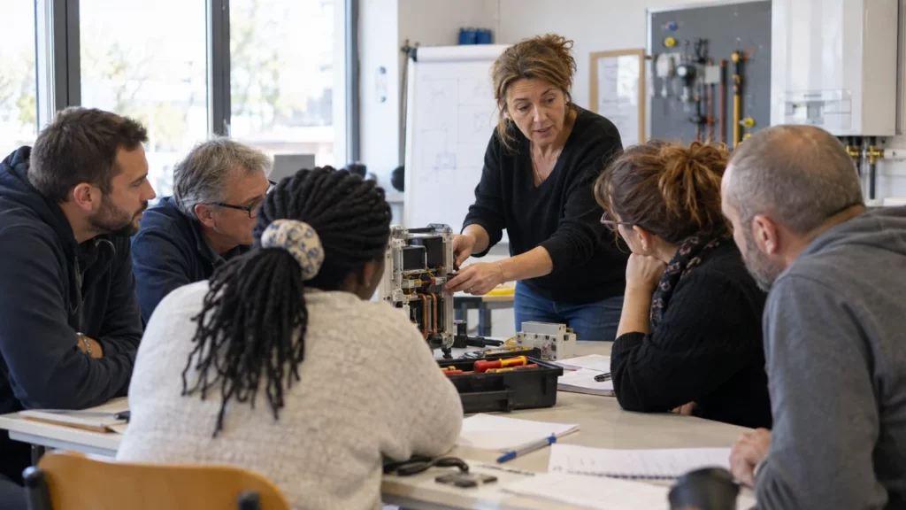 Organisme de formation animant une session professionnelle pour adultes