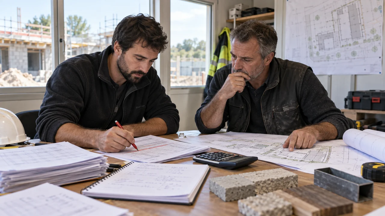 Dirigeant et chiffreur identifiant les risques du DPGF