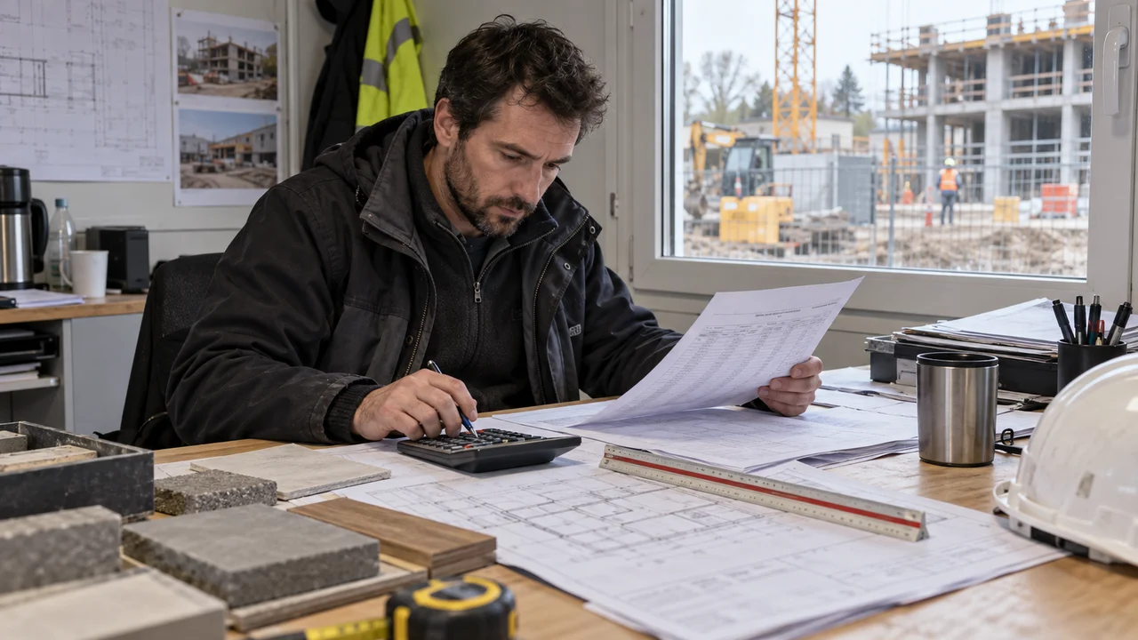 Métreur évaluant l’impact du BPU sur le classement des offres
