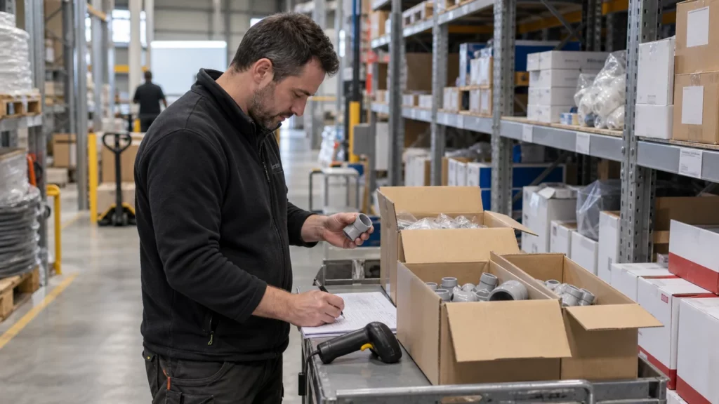 Chargé d’études vérifiant les quantités utilisées pour établir un DQE