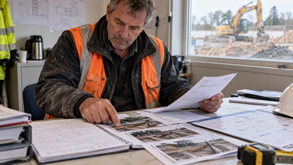 Conducteur de travaux réunissant les preuves d’un retard contesté