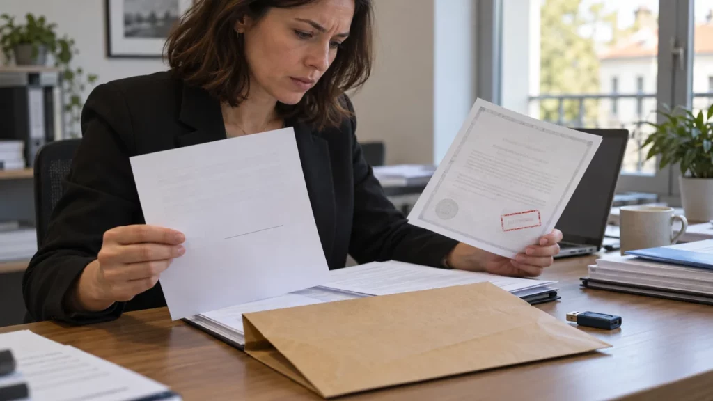 Contrôle des erreurs avant le dépôt d'une offre